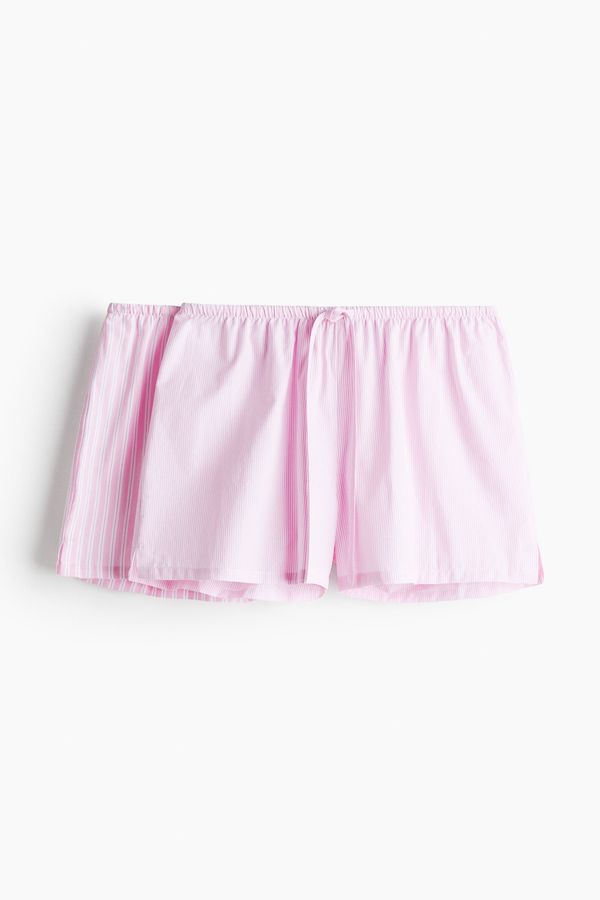 Pack de 2 pantalones cortos de pijama en popelina