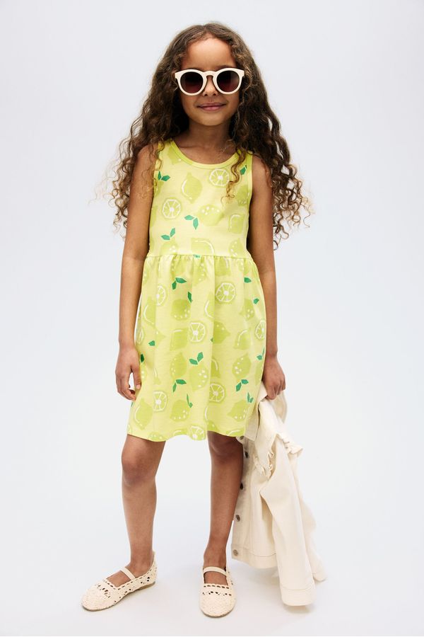 Vestido estampado de algodón