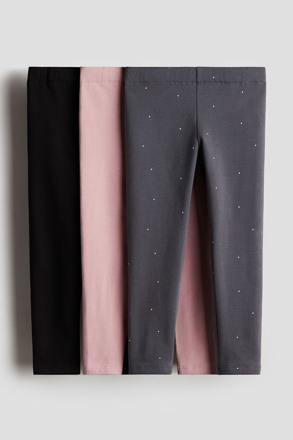 Pack de 3 leggings de punto con interior cepillado