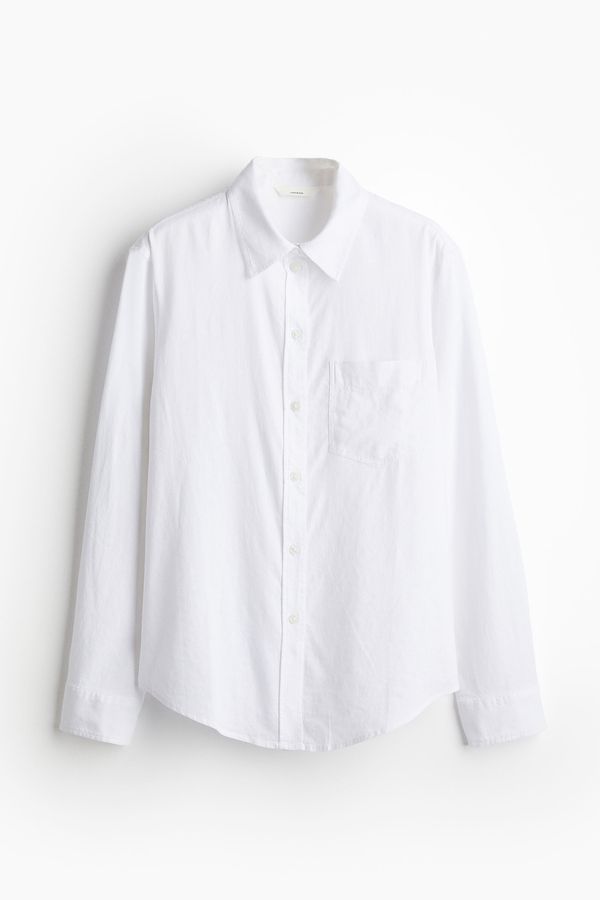 Camisa en mezcla de lino