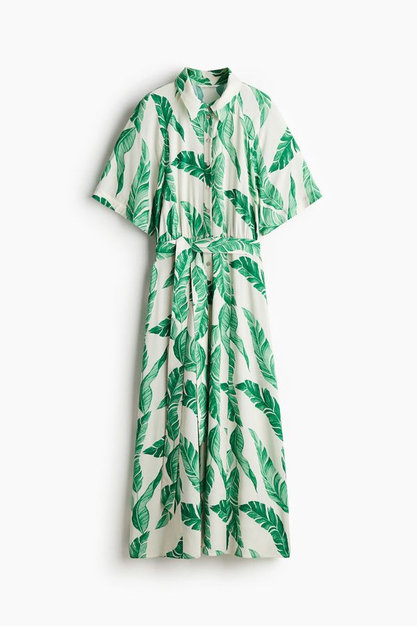 Vestido camisero con cinturón de anudar