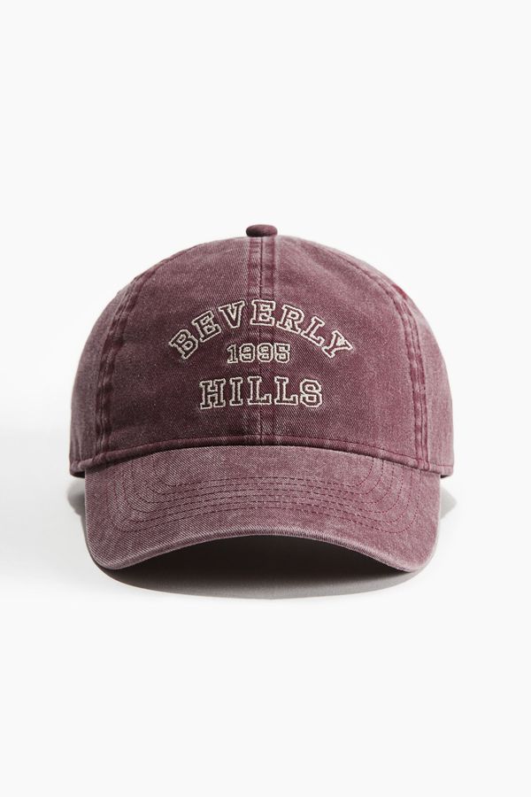 Gorra de sarga con motivo bordado