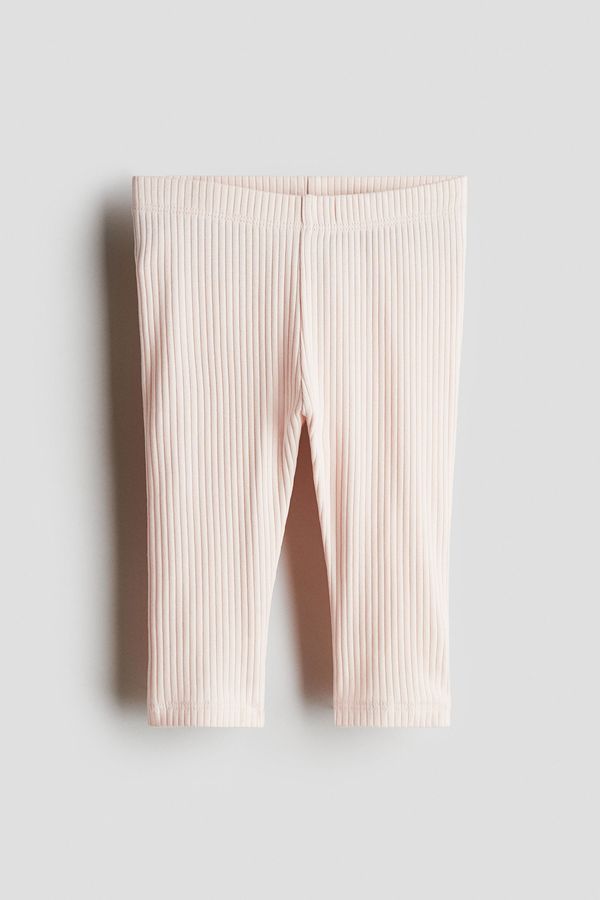 Leggings de algodón acanalado