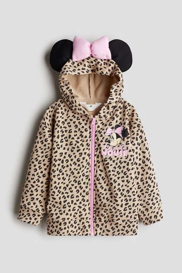 Chaqueta sudadera con capucha y motivo estampado