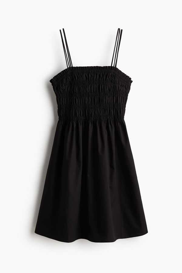 Vestido de algodón con cuerpo nido de abeja