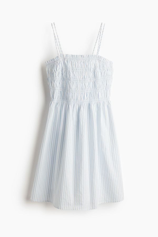 Vestido de algodón con cuerpo nido de abeja