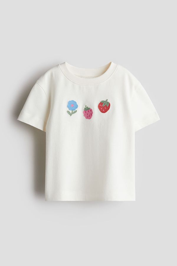Motif-detail t-shirt