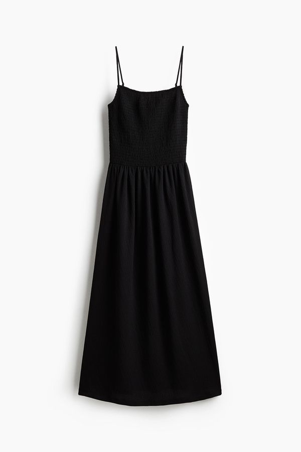 Vestido de tirantes con cuerpo nido de abeja