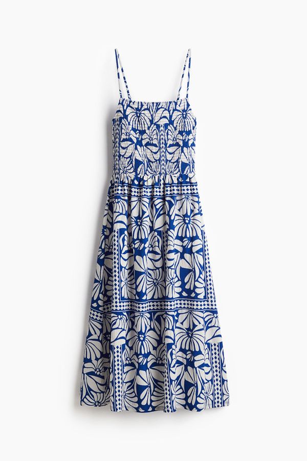 Vestido de tirantes con cuerpo nido de abeja