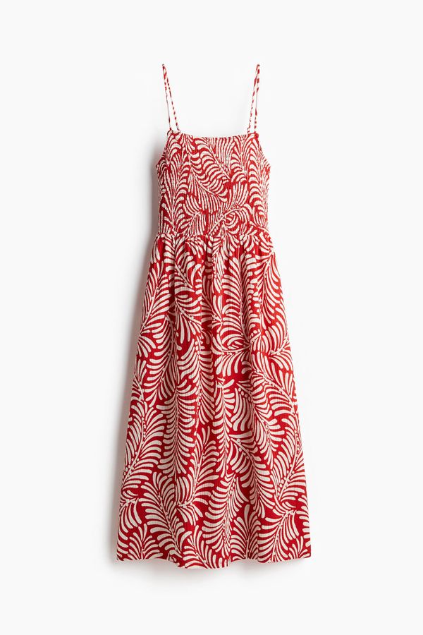 Vestido de tirantes con cuerpo nido de abeja