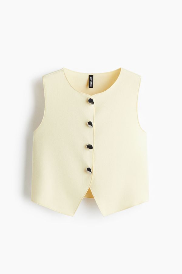 Chaleco cropped de punto