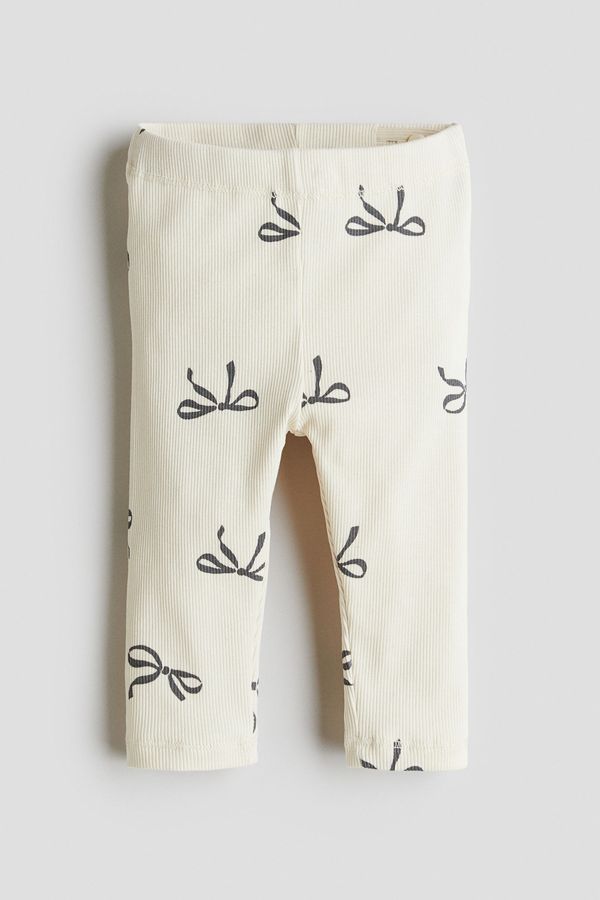 Ribbed cotton leggings