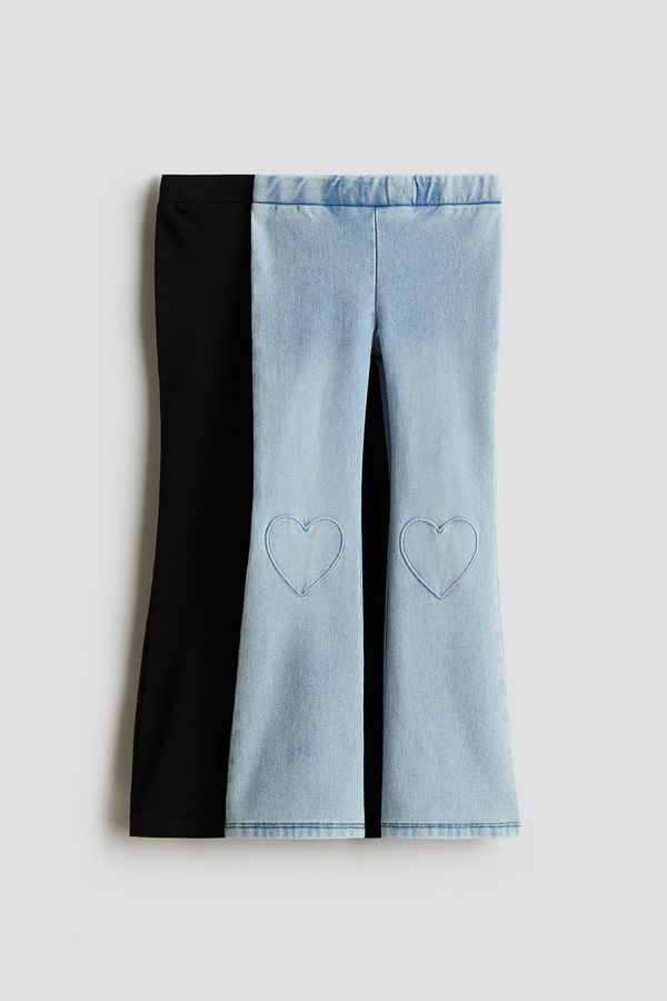 Pack de 2 leggings acampanados