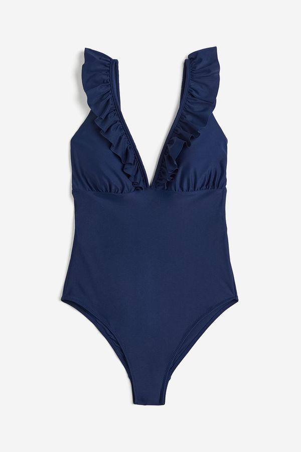 Traje de baño con volantes y relleno
