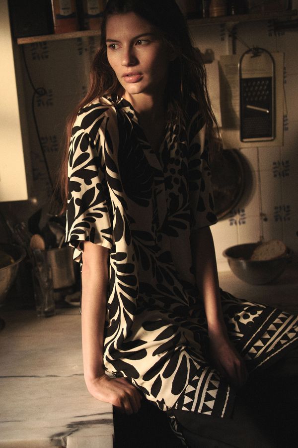 Vestido túnica de viscosa