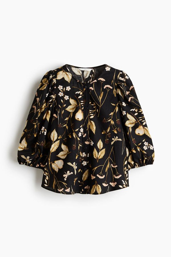 Blusa en mezcla de lino