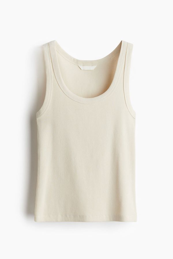 Camiseta sin mangas en canalé