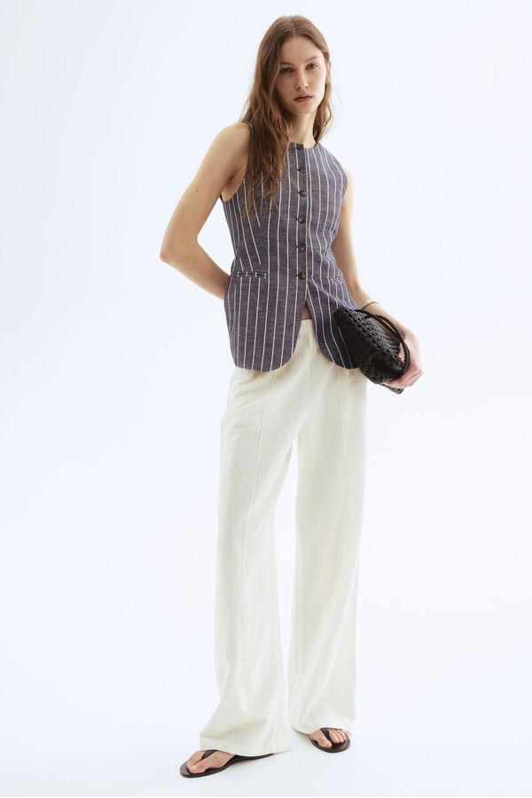 Pantalón en mezcla de lino