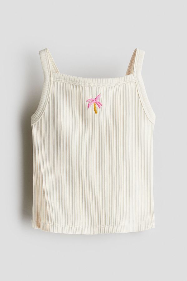 Camiseta de tirantes con detalle bordado