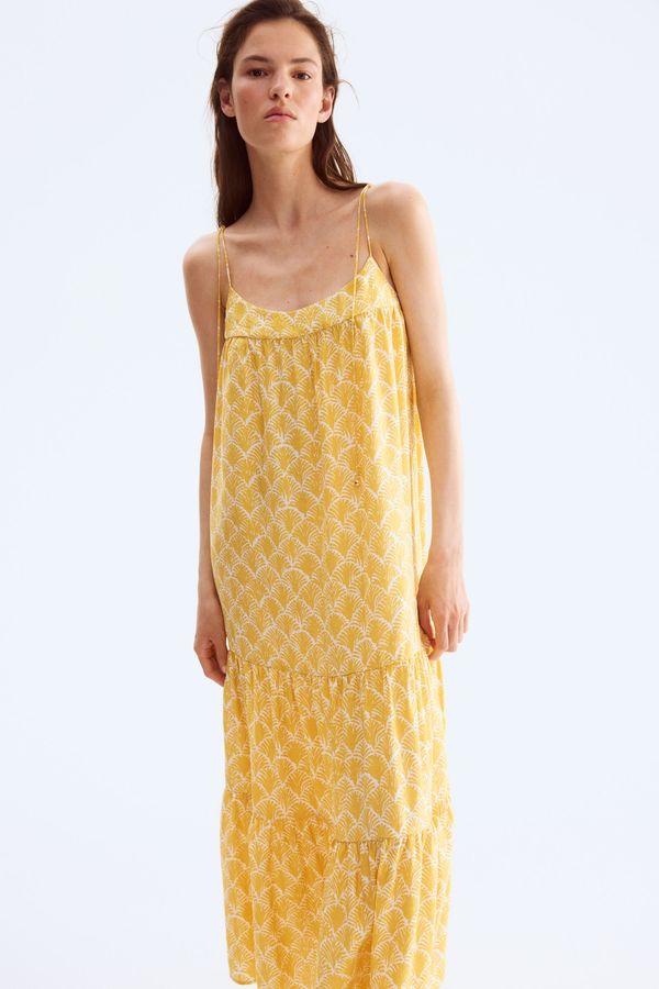Maxivestido con tirantes de lazo