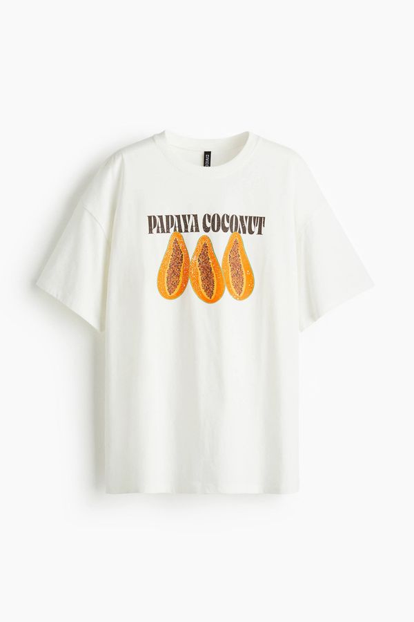 Camiseta oversize con motivo estampado