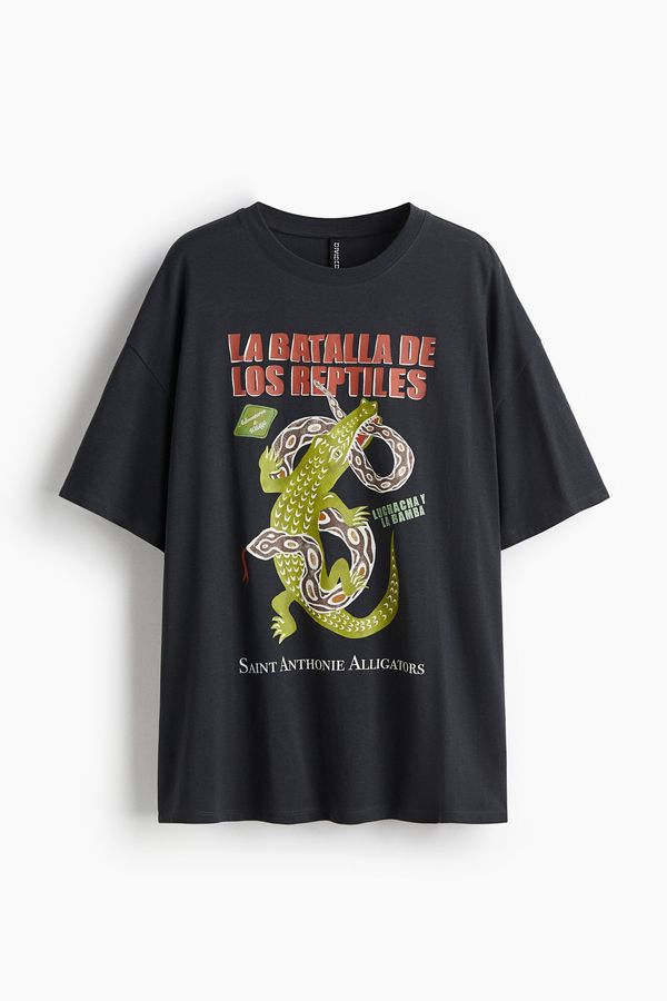 Camiseta oversize con motivo estampado