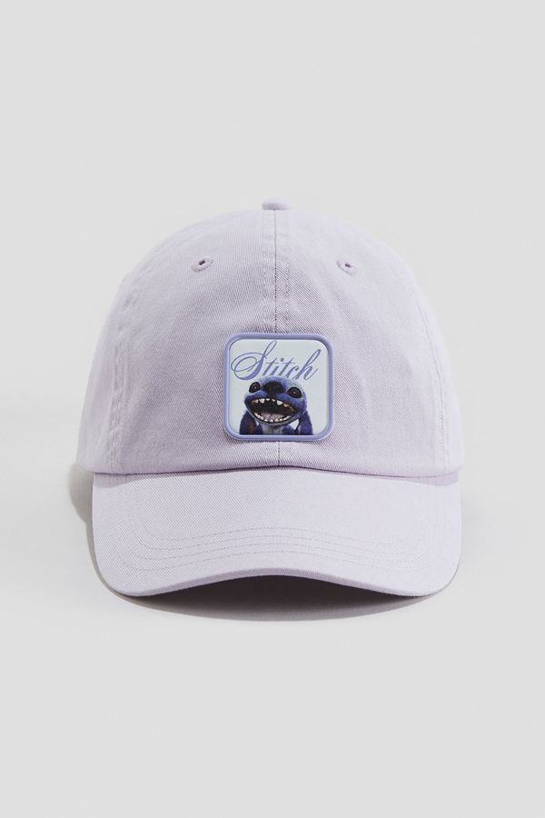 Gorra de sarga con motivo decorativo