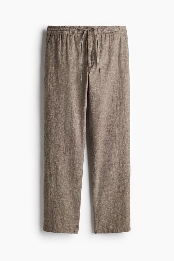 Pantalón en mezcla de lino Regular Fit