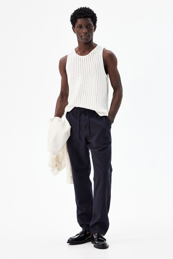 Pantalón en mezcla de lino Regular Fit
