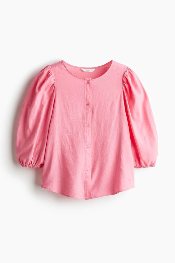 Blusa en mezcla de lino