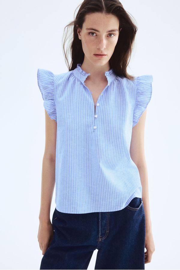 Blusa en mezcla de lino