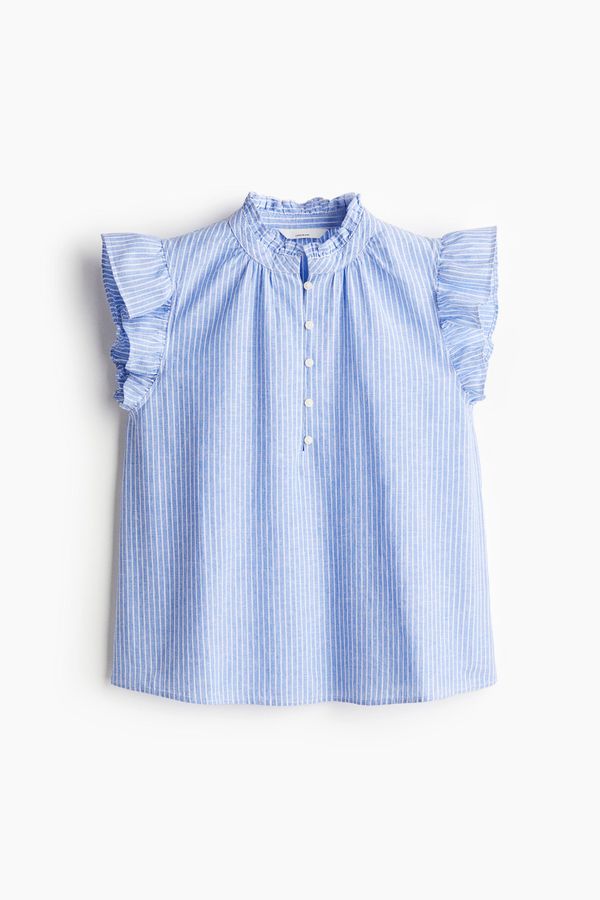 Blusa en mezcla de lino