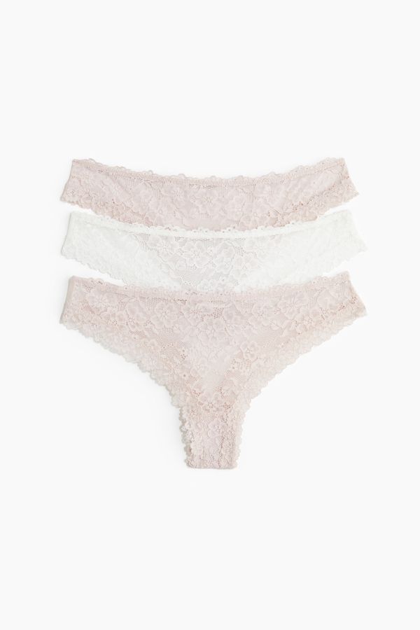 Pack de 3 bragas Brazilian de encaje