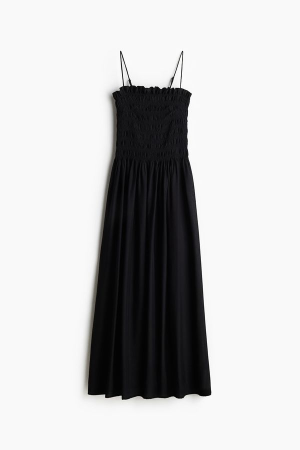 Vestido de tirantes con cuerpo nido de abeja