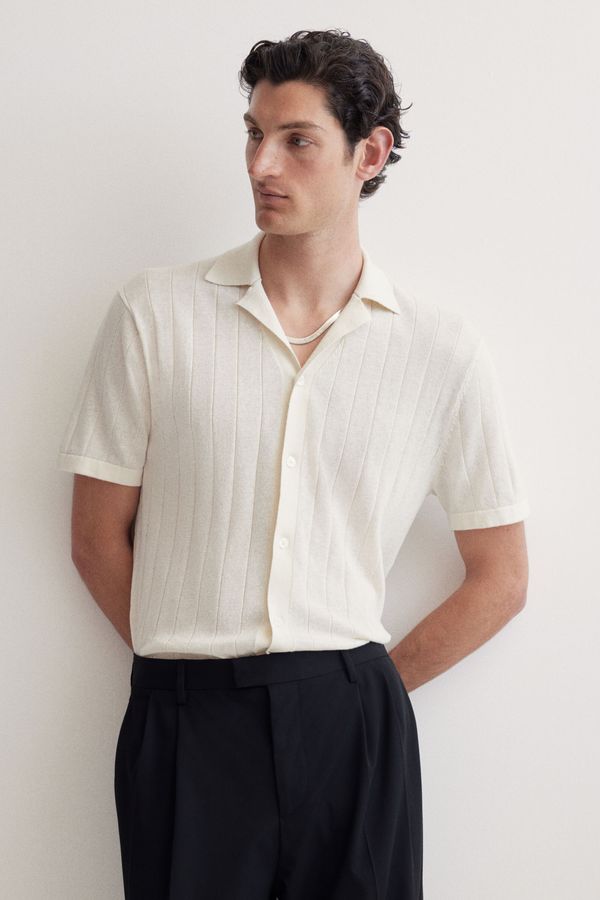Camisa resort en mezcla de lino Regular Fit