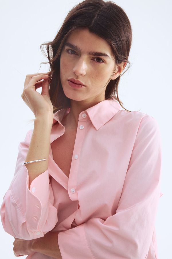 Camisa en popelina de algodón