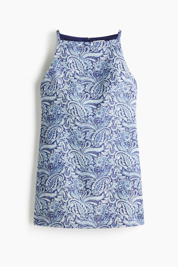 Vestido de tirantes en mezcla de lino