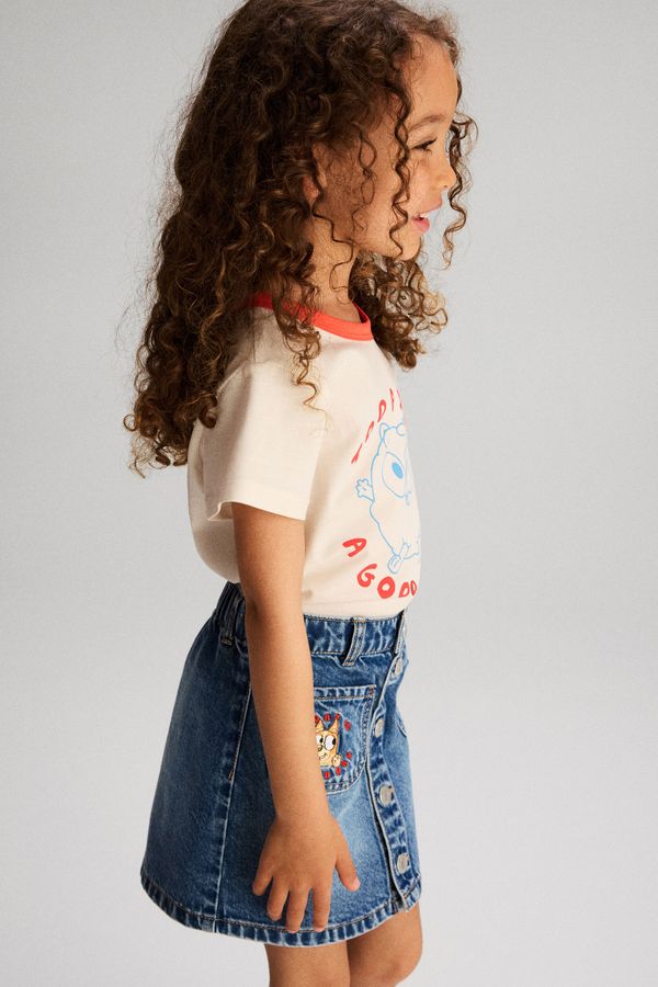 Falda evasé en denim