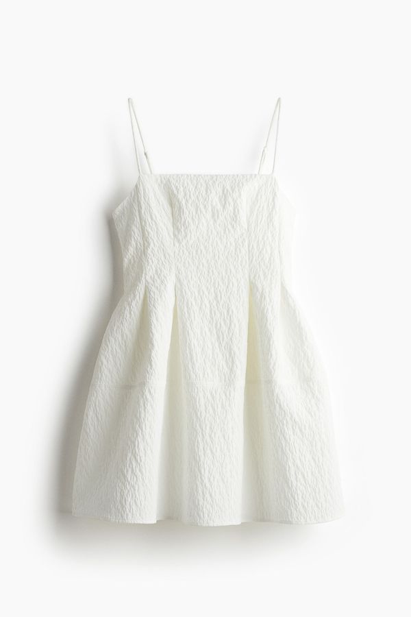 Jacquard-weave strappy dress