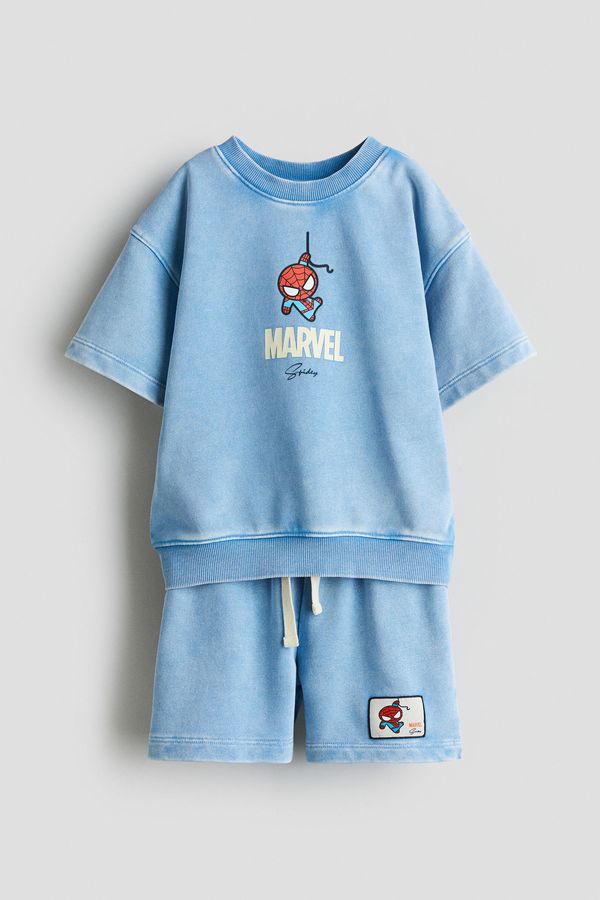 Conjunto estampado de 2 piezas en tejido sudadera