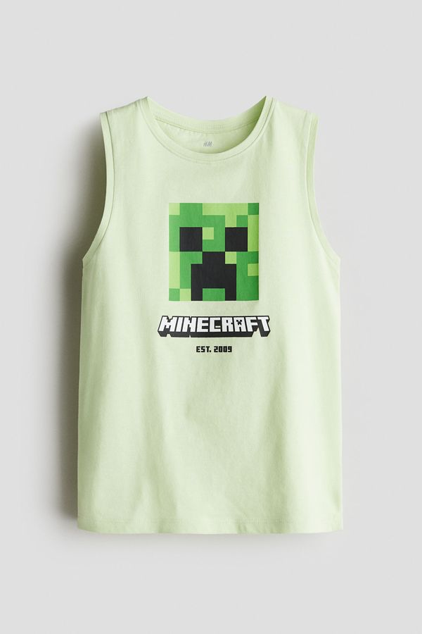 Camiseta sin mangas con motivo estampado