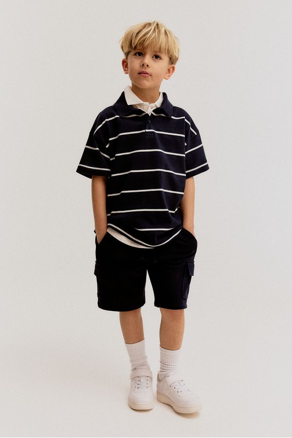 Bermudas cargo en tejido sudadera