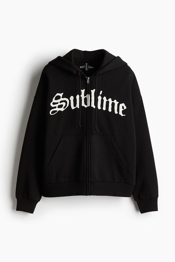 Chaqueta sudadera oversize con capucha y motivo
