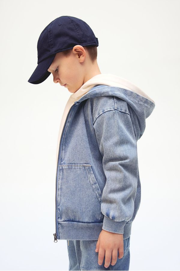 Chaqueta sudadera de sarga con capucha