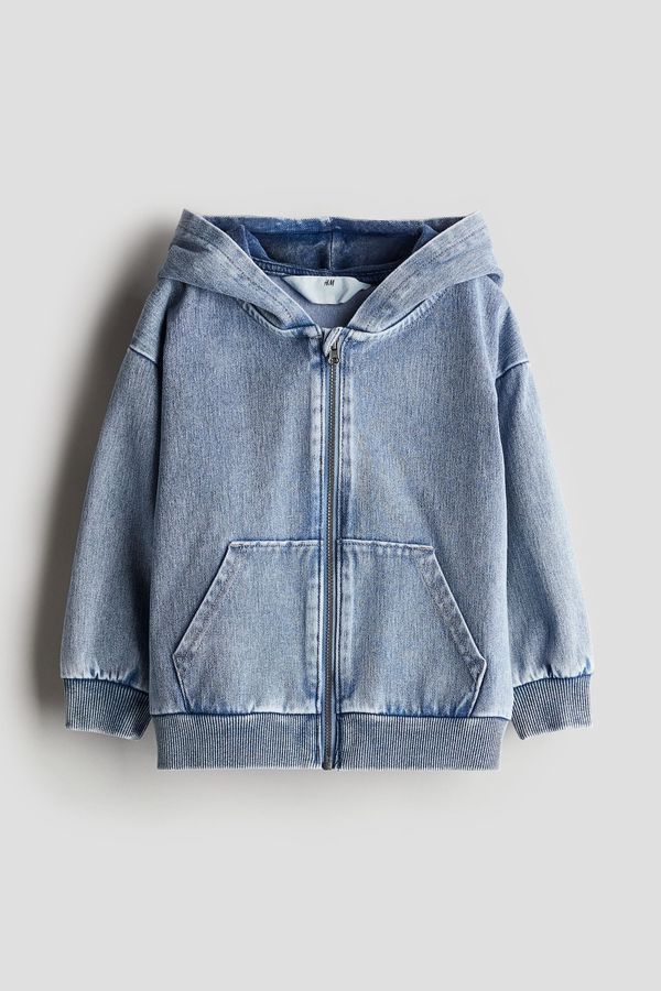 Chaqueta sudadera de sarga con capucha