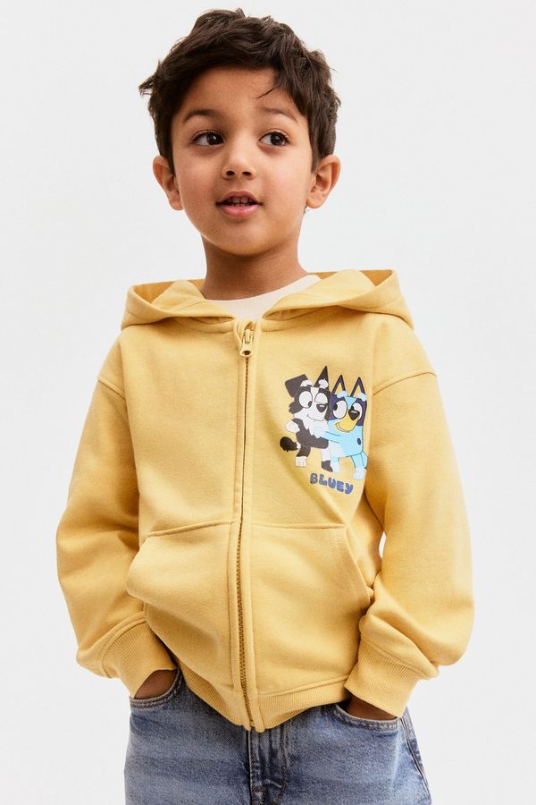 Chaqueta sudadera con capucha y motivos estampados