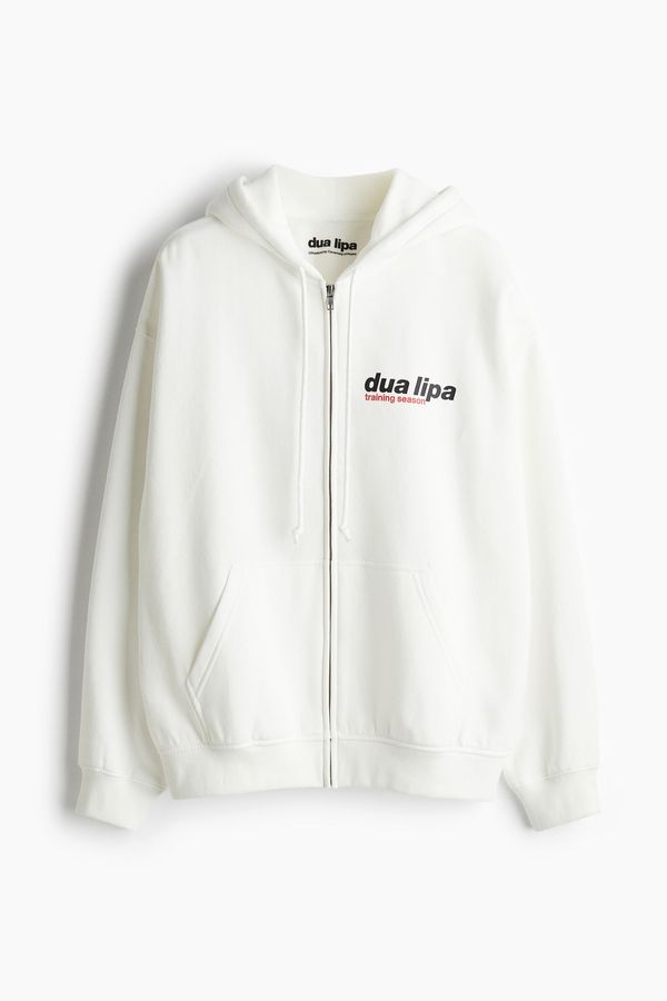Chaqueta sudadera oversize con motivo estampado