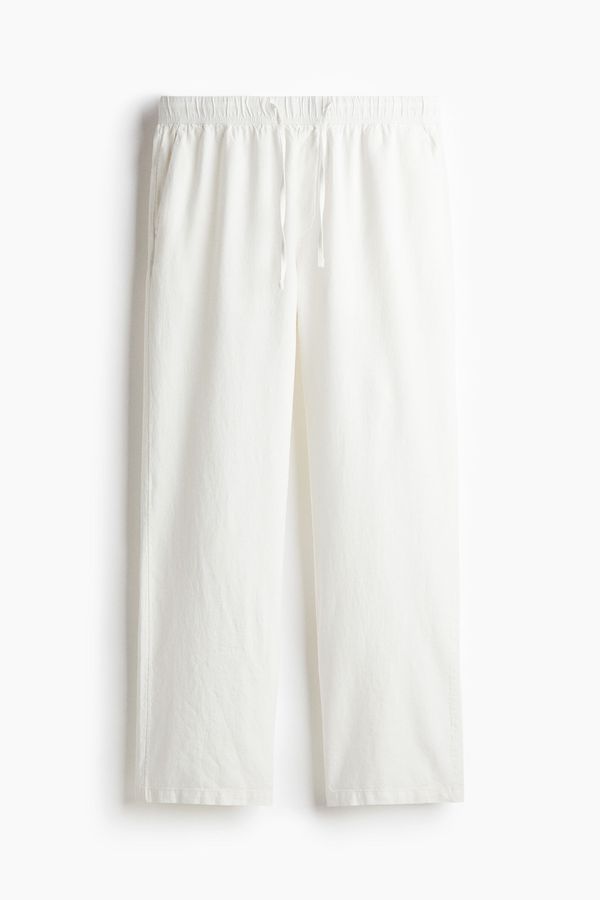 Pantalón en mezcla de lino Relaxed Fit