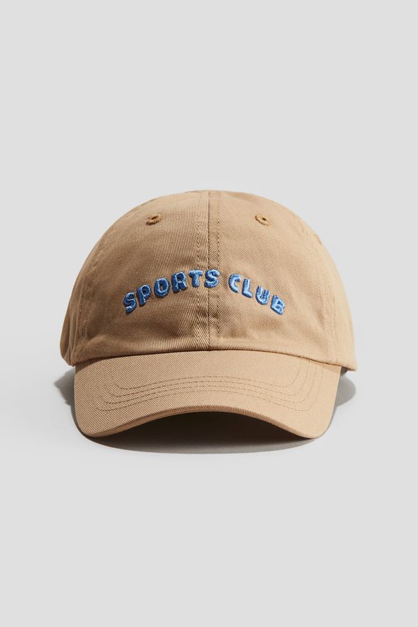 Gorra de sarga con motivo decorativo