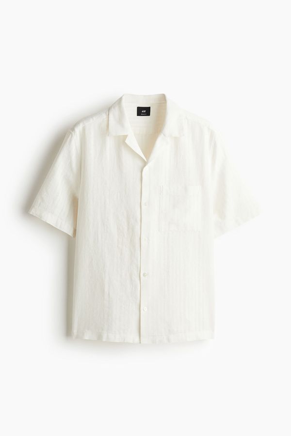 Camisa resort en mezcla de lino Regular Fit
